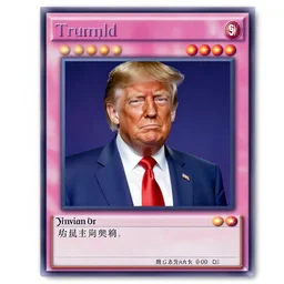 donald trump as a yugioh card
