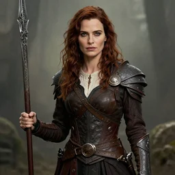 rachel weisz portrait as a dnd character fantasy art.