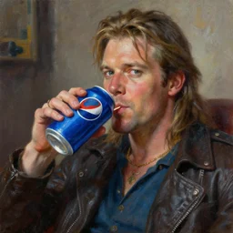 a _ fantasy _ style _ portrait _ painting _ of burt kreischer drinking pepsi, rpg dnd oil _ painting _ unreal _ 5 _ daz. _ rpg _ portrait _ extremely _ detailed _ artgerm _ greg _ rutkowski _ greg
