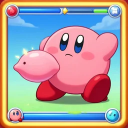kirby consuming his own body, kirby's dreamland gameplay