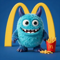 advertisement for the new mcdonald's lovecraftian creature kids meal, high resolution product photo