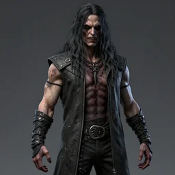 shade the changing man, realistic photo, badass, death metal, masterpiece, unsettling, 3 d render