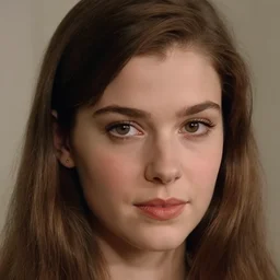 closeup photo of a young german woman in the style of rosie matheson