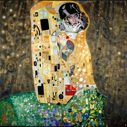 Kurt Cobain in the Kiss by Klimt
