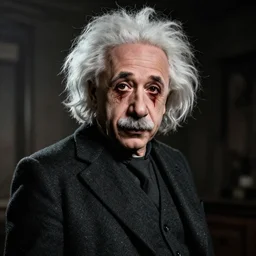 Albert Einstein in a horror movie