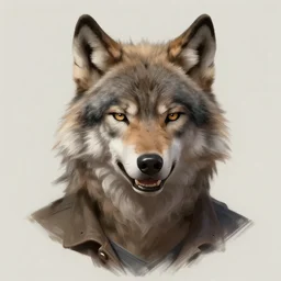 character concept portrait, head - on centralized, bearded man with wolf ears, smiling, lumberjack, style digital painting, concept art, smooth, sharp focus, illustration by ruan jia and mandy jurgens and william - adolphe bouguereau, artgerm