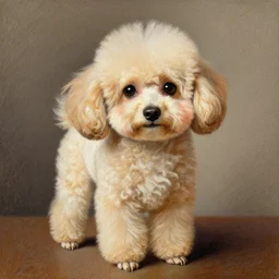 baroque rococo painting The Royal Poodle portrait Greg Hildebrandt high detail pastel cute puppy
