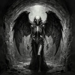 death angel waiting at the end of the tunnel, trending on artstation, by greg rutkowski