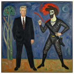 david lynch with igor stravinsky in style by mark shagal c 9