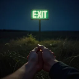Exit light into night take my hand we are off too never ending land, realistic, HDR, 8K
