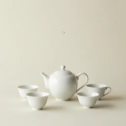 album cover art for tea cup arrangment minimalist by akihiko yoshida