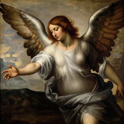 renaissance painting of an angel reaching their arm to you, inspired by leonardo da vinci