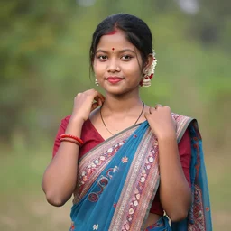 portrait of a beautiful teen assamese ethnic north east india,