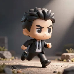 nendoroid of ben affleck running in fear, product photo