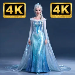 full length photo of a very beautiful!! ice queen with ornate robes, highly detailed, 4 k, hdr, smooth, sharp focus, high resolution, award - winning photo