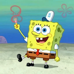 sponge bob playing, fantasy cartoon
