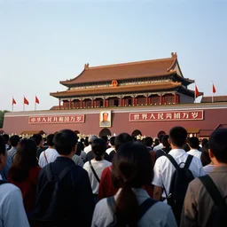 tiananmen square protests, china, 1 9 8 9, national geographic, canon 5 0 mm, cinematic lighting, photography, retro, film, kodachrome