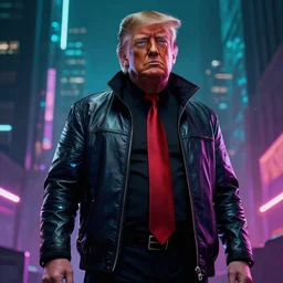 donald trump as a cyberpunk character