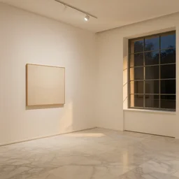 cream - colored room, vanilla - colored lighting, marble room, marble slabs, window to night time, night time, warm lighting inside, art by artgerm n - 9
