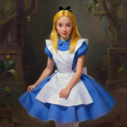 a insanely intricate beautifull oil painting of alice in wonderland, unreal engine, 8 k resolution, soft dramatic lighting, cinematic, insanely intricate, subsurface scattering, anti aliashing, pixar