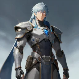 god in the style of scifi anime, digital art, trending on artstation