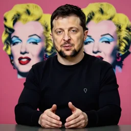 zelensky, by andy warhol
