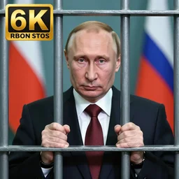 Vladimir Putin in prison, 4k, colorful