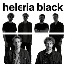 4 ad album cover an experimental band called helvetica black