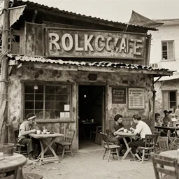 apocalyptic cafe , historical photo