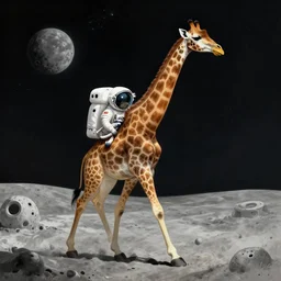 a giraffe dressed like an astronaut walking on the moon, trending on artstation, art by greg manchess, guangjian, detailed digital art, artstation hd