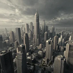 landscape of apocalypse city, by stanley artgerm lau