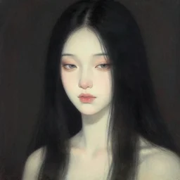 this supernaturally beautiful woman looks human, yet emanates a strange sense of calm and benevolence, by shaun tan