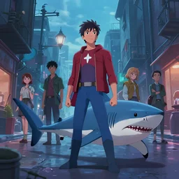 hero world street sharks, behance hd by jesper ejsing, by rhads, makoto shinkai and lois van baarle, ilya kuvshinov, rossdraws global illumination