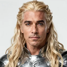 closeup portrait of danny trejo as daenerys targaryen, long blonde windblown hair and shiny metal armor, huge fire behind him, sunset glowing behind his head, glamour pose, detailed illustration, digital art, trending on artstation, soft ambient lighting, volumetric lighting, rim lighting, yoshitaka amano, alphonse mucha, arney freytag, maxfield parrish, new art nouveau