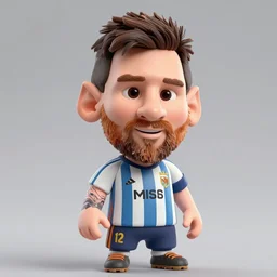 a caricature of messi as a cheeky pixar character claymation action figure, high quality, 8 k, soft lighting, diorama, realistic materials, by frank frazetta, simon bisley, jack kirby, marlene dumas