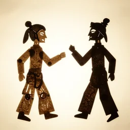 pop art shadow puppets