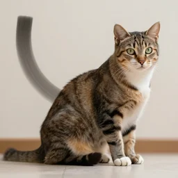 Curvilinear projection of a cat