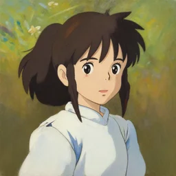 oil painting of cute kagamine rin, by hayao miyazaki