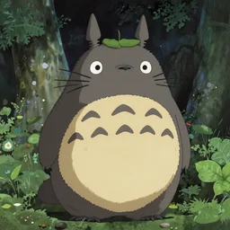 A still of Gandalf in My neighbor Totoro (1988), digital art