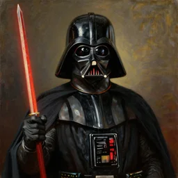 beautiful oil painting of Darth Vader by caravaggio; extraordinary masterpiece!!!!