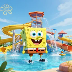 a 5 star spongebob themed waterpark
