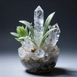 crystalline potted plants from an alternate dimension