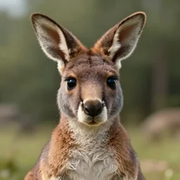 very beautiful portrait of an extremely cute and adorable kangaroo, smooth, perfect face, fantasy, character design by mark ryden and pixar and hayao miyazaki, sharp focus, concept art, intricate detail, cinematic lighting, hyperrealistic, 5 0 mm, diorama macro photography, 8 k, nature background