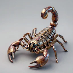 steampunk robot scorpion, 3 d model, unreal engine realistic render, 8 k, micro detail, intricate, elegant, highly detailed, centered, digital painting, artstation, smooth, sharp focus, illustration, tomasz alen kopera, wlop