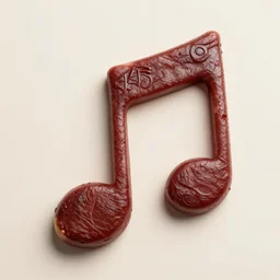a steak in the shape of a music note