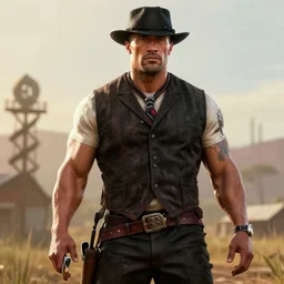 dwayne johnson in red dead redemption 2