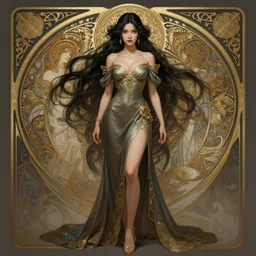 full body portrait of a terrible asian sexy beautiful girl, d & d, fantasy, intricate, elegant, highly detailed, digital painting, artstation, concept art, smooth, sharp focus, illustration, art by artgerm and greg rutkowski and alphonse mucha