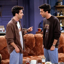 Ross from Friends meeting the Fonz from Happy days