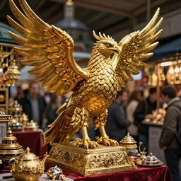 buying a griffin at a market in istanbul, hyper detailed, dramatic lighting, cgsociety, realistic, hyper detailed, insane details, intricate, dramatic lighting, hypermaximalist, golden ratio, rule of thirds, octane render, weta digital, micro details, ultra wide angle, artstation trending, 8 k,