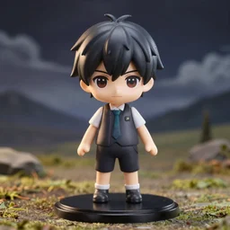 an anime nendoroid of rock and marty figurine, detailed product photo